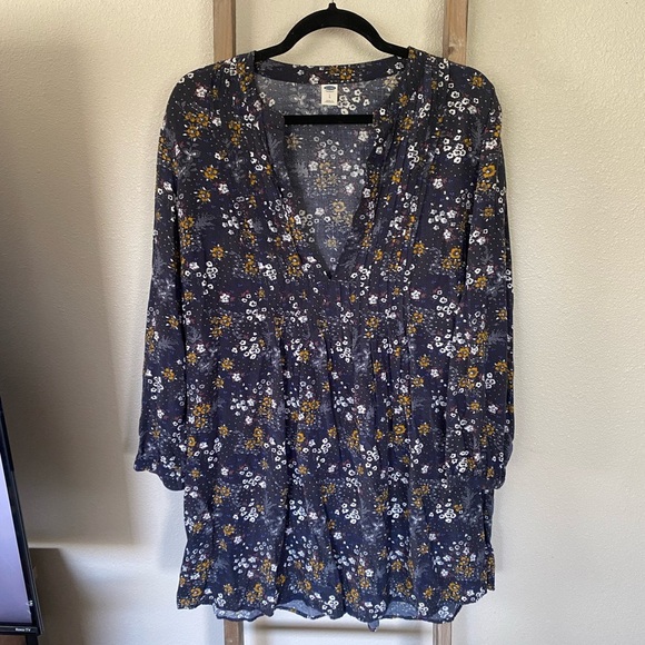 Old Navy V-Neck Long Sleeve Mini Dress - Size Large - Picture 13 of 15